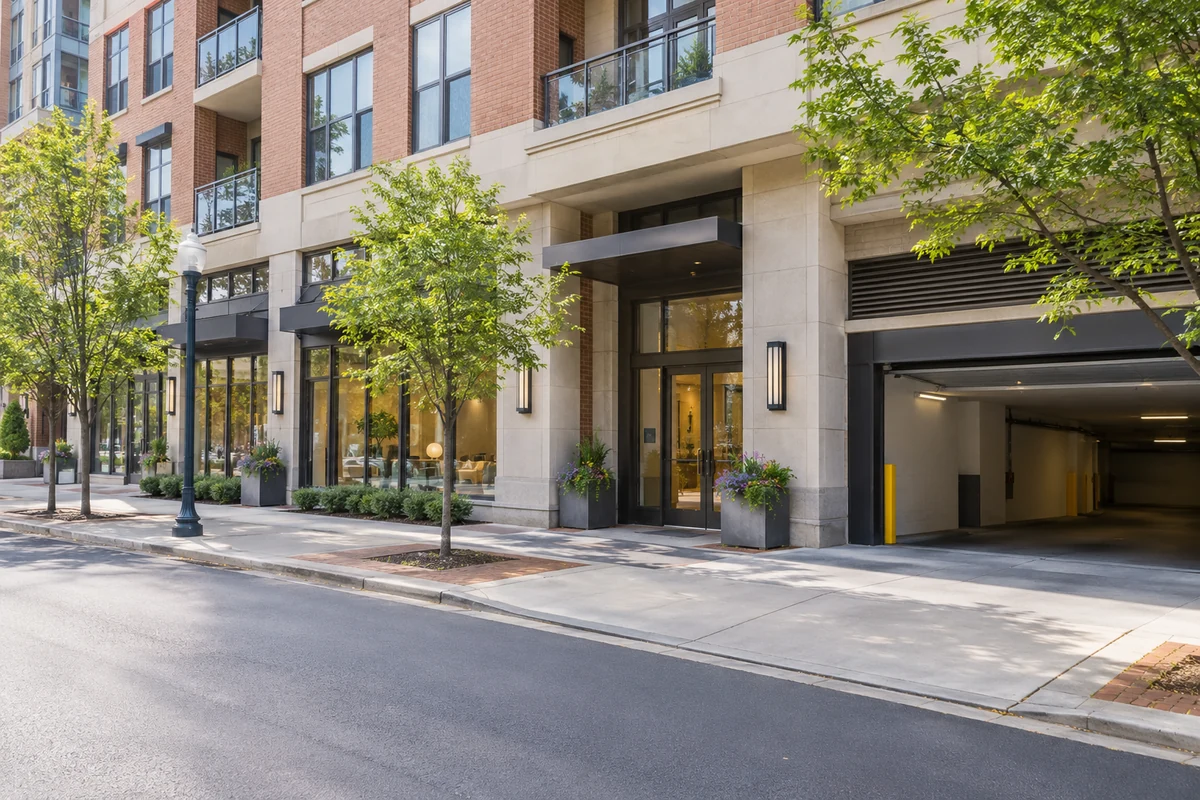 Representative Arlington street and entrance setting
