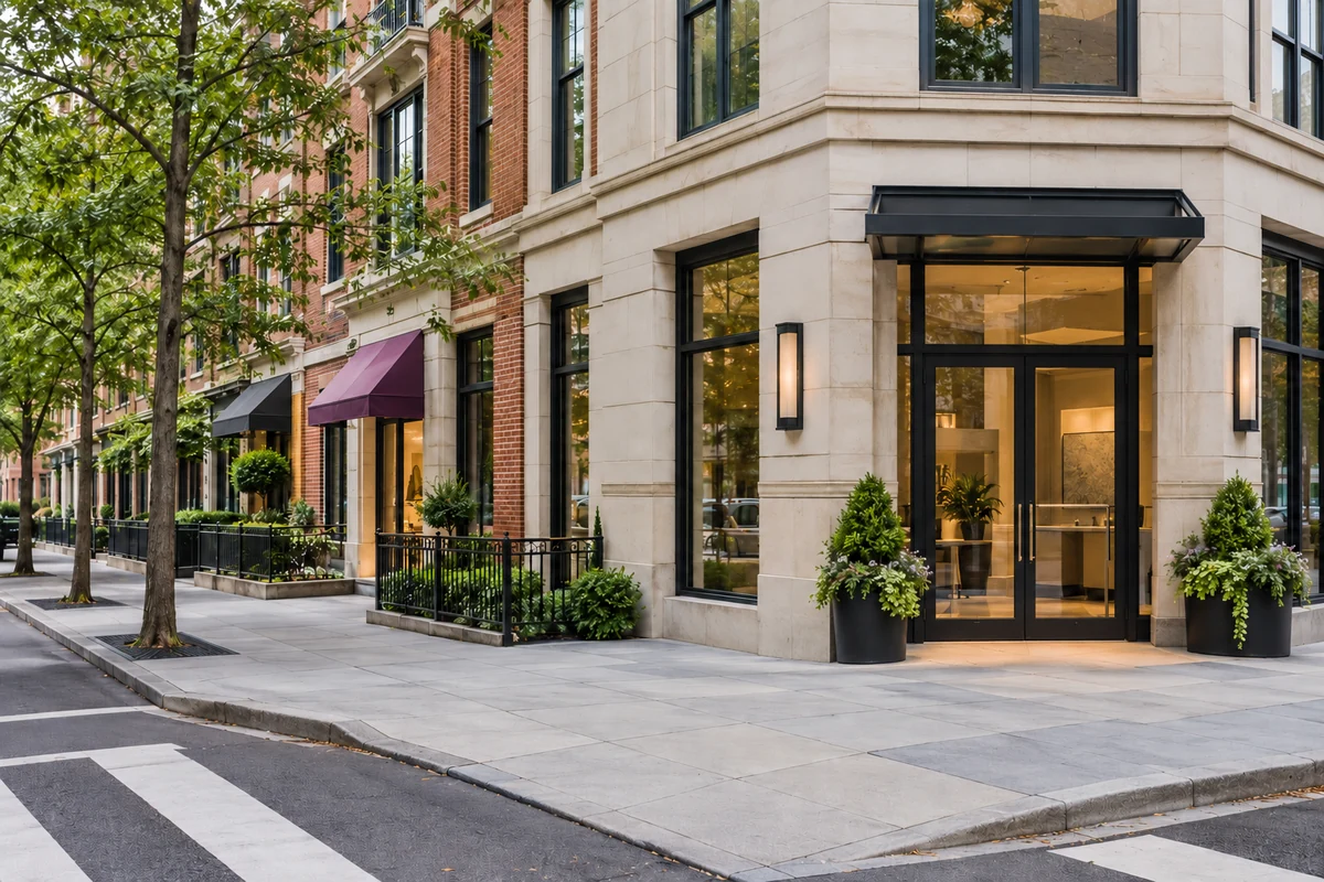 Representative Washington, DC street and entrance setting